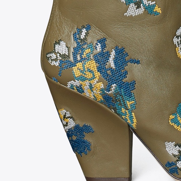 Floral Embroidered Tory Burch over knee boots - Picture 3 of 9